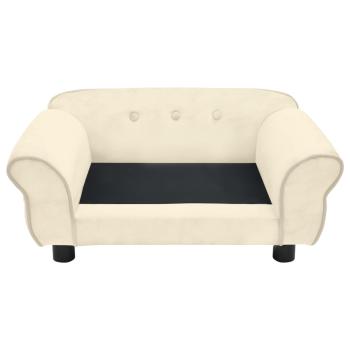 Hundesofa Creme 72x45x30 cm Plüsch
