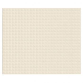 Gewichtsdecke Hellcreme 220x260 cm 11 kg Stoff