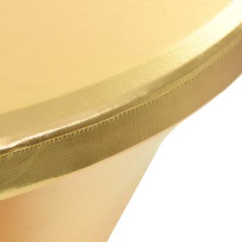 2 Stück Stretch-Tischdecken Golden 70 cm 