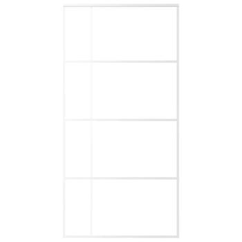 Schiebetür ESG Glas und Aluminium 102,5x205 cm Weiß