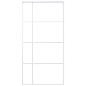 Schiebetür ESG Glas und Aluminium 102,5x205 cm Weiß