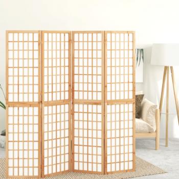 ARDEBO.de - 4-tlg. Paravent Japanischer Stil Faltbar 160x170 cm