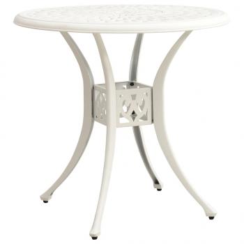 5-tlg. Bistro-Set Aluminiumguss Weiß