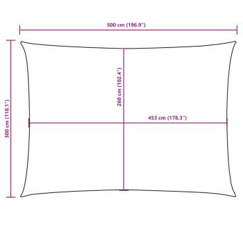 Sonnensegel Oxford-Gewebe Rechteckig 3x5 m Anthrazit