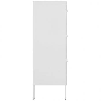 Schubladenschrank Weiß 80x35x101,5 cm Stahl