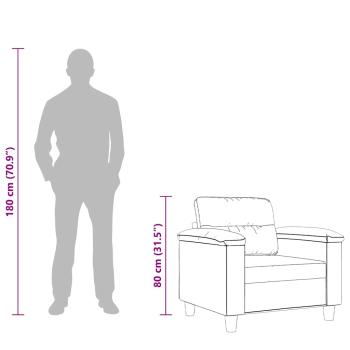 Sessel Dunkelgrau 60 cm Mikrofasergewebe