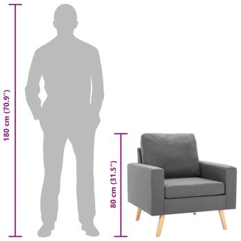 Sessel Hellgrau Stoff