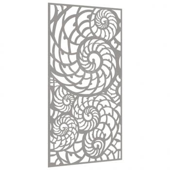 Garten-Wanddeko 105x55 cm Cortenstahl Muschel-Design
