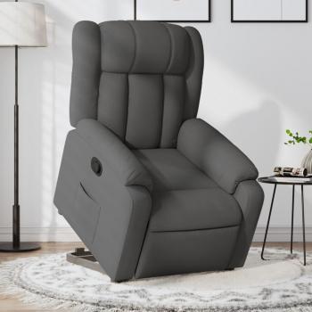 ARDEBO.de - Relaxsessel mit Aufstehhilfe Dunkelgrau Stoff