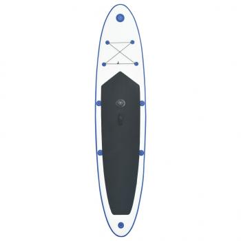 Aufblasbares SUP-Board mit Segel Set Blau und Weiß