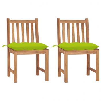 ARDEBO.de - Gartenstühle 2 Stk. mit Kissen Massivholz Teak