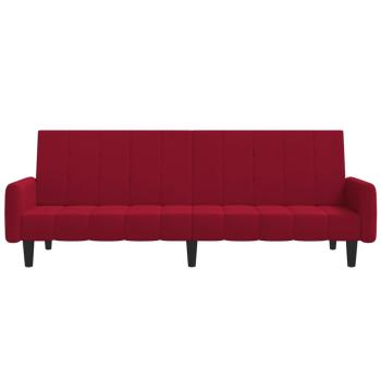 ARDEBO.de - Schlafsofa 2-Sitzer Weinrot Samt