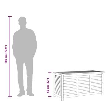 Gartenbox mit Lüftungsschlitzen 113x50x56 cm Massivholz Akazie