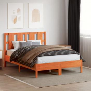 Kopfteil Wachsbraun 135 cm Massivholz Kiefer