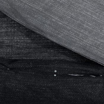 Bettwäsche-Set Dunkelgrau 260x220 cm Baumwolle