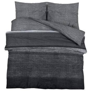 Bettwäsche-Set Dunkelgrau 260x220 cm Baumwolle