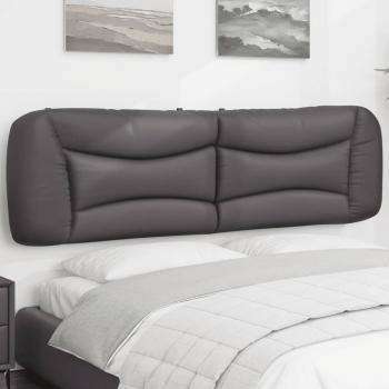 ARDEBO.de - Kopfteil-Kissen Grau 180 cm Kunstleder