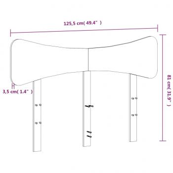 Kopfteil Weiß 120 cm Massivholz Kiefer