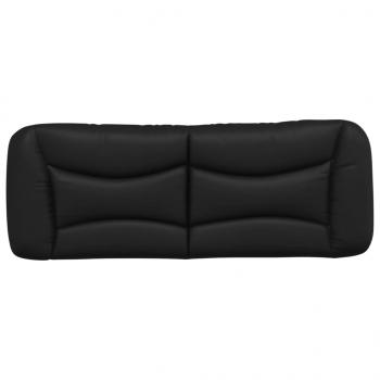 Kopfteil-Kissen Schwarz 120 cm Kunstleder