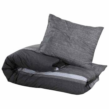 Bettwäsche-Set Dunkelgrau 240x220 cm Baumwolle