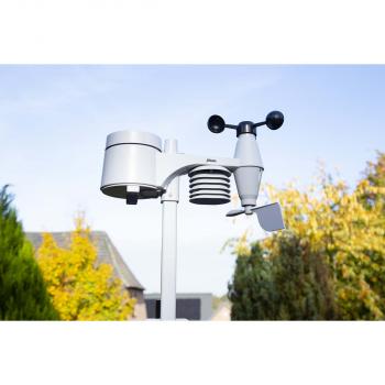 Professionelle Wetterstation mit Funksensor schwarz
