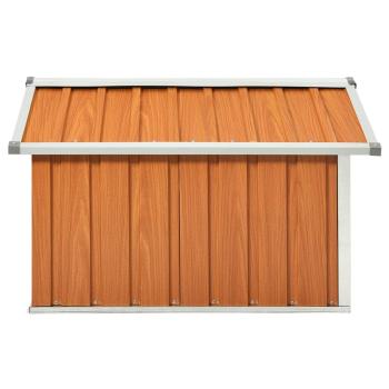 Rasenmäher Garage 92x97x63 cm Verzinkter Stahl Braun