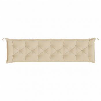 Gartenbank-Auflage Beige 200x50x7 cm Oxford-Gewebe