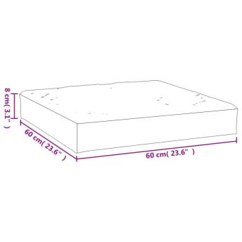 Palettenkissen Schwarz 60x60x8 cm Oxford-Gewebe