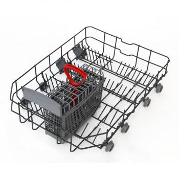 Sharp QW-HS12S47EW-DE Teilintegrierter Geschirrspüler, 45 cm breit, 10 Maßgedecke, Startvorwahl, Express 50", AquaStop, weiß