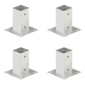 Pfostenanker 4 Stk. Verzinktes Metall 71 mm