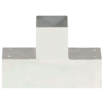 Pfostenverbinder 4 Stk. T-Form Verzinktes Metall 91 x 91 mm