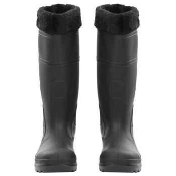 Gummistiefel mit Herausnehmbarem Innenfutter Schwarz Gr. 38 PVC