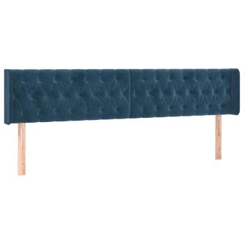 Bettgestell mit Kopfteil Dunkelblau 120x190 cm Samt