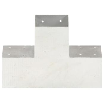 Pfostenverbinder 4 Stk. X-Form Verzinktes Metall 101 x 101 mm