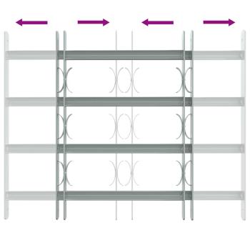 Fenstergitter Verstellbar mit 4 Querstäben 500-650 mm
