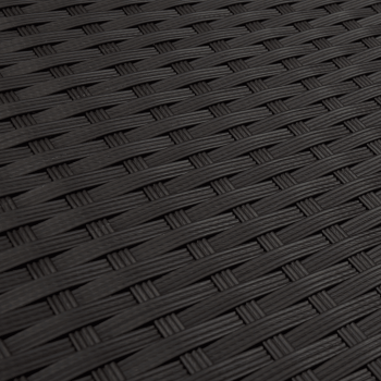 6-tlg. Garten-Sofagarnitur mit Kissen Schwarz Poly Rattan