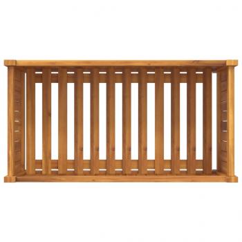 Pflanzkübel mit Einlage 80x42x40 cm Massivholz Akazie