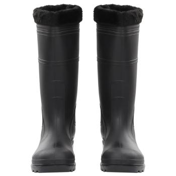 Gummistiefel mit Herausnehmbarem Innenfutter Schwarz Gr. 44 PVC