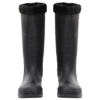 Gummistiefel mit Herausnehmbarem Innenfutter Schwarz Gr. 44 PVC