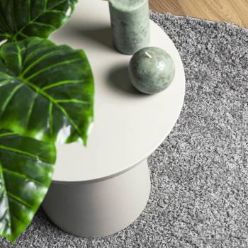 Shaggy-Teppich PAMPLONA Hochflor Modern Grau Ø 160 cm
