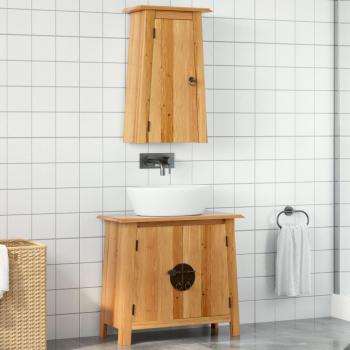 ARDEBO.de - 2-tlg. Badmöbel-Set Massivholz Kiefer