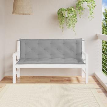 ARDEBO.de - Gartenbank-Auflagen 2 Stk. Grau 150x50x7 cm Oxford-Gewebe