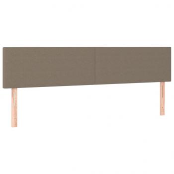 Boxspringbett mit Matratze & LED Taupe 200x200 cm Stoff