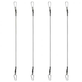 Seile mit Karabiner 4 Stk. Gummi