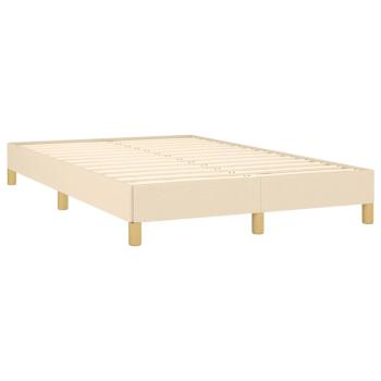 ARDEBO.de - Boxspringbett mit Matratze & LED Creme 120x190 cm Stoff