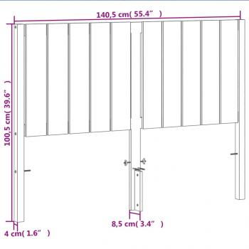 Kopfteil Wachsbraun 135 cm Massivholz Kiefer