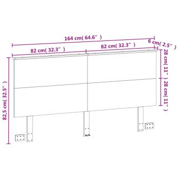 Kopfteil Wachsbraun 160 cm Massivholz Kiefer