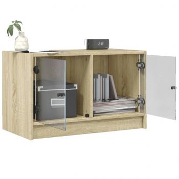 TV-Schrank mit Glastüren Sonoma-Eiche 68x37x42 cm