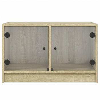 TV-Schrank mit Glastüren Sonoma-Eiche 68x37x42 cm