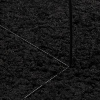 Shaggy-Teppich PAMPLONA Hochflor Modern Schwarz Ø 280 cm